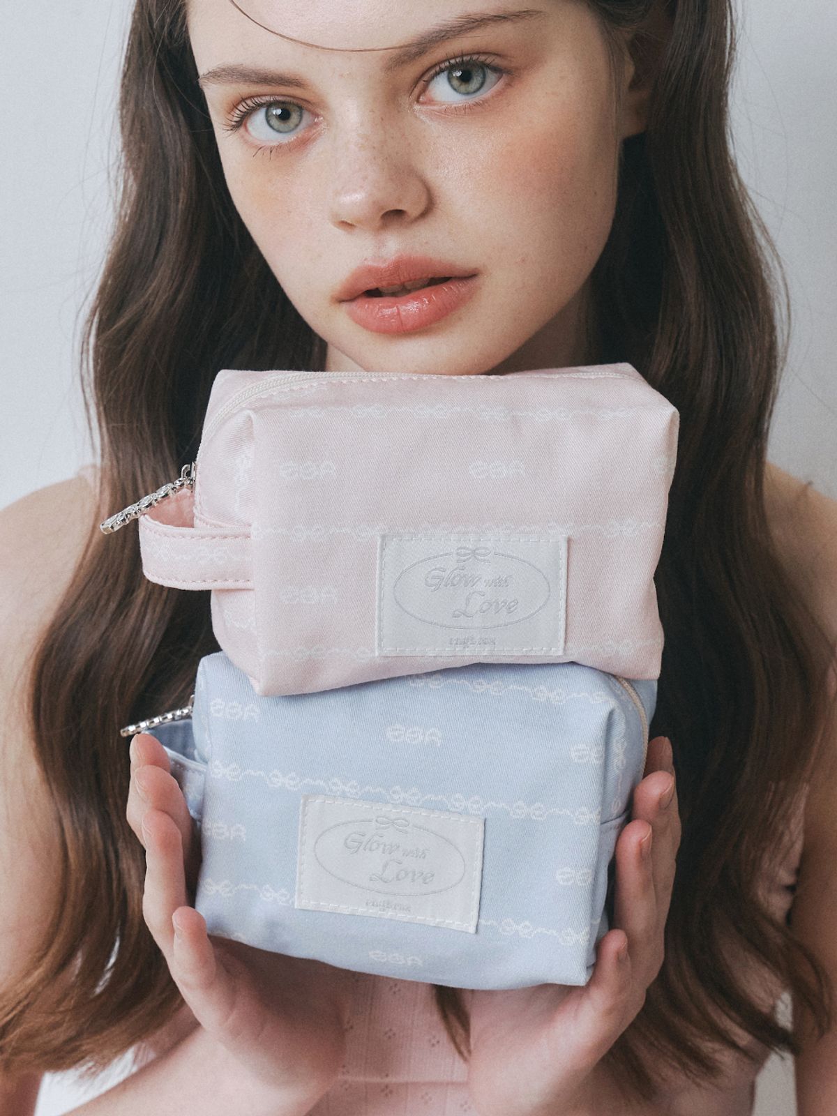 앵브록스(ENGBROX) blush ribbon pouch_2 colors