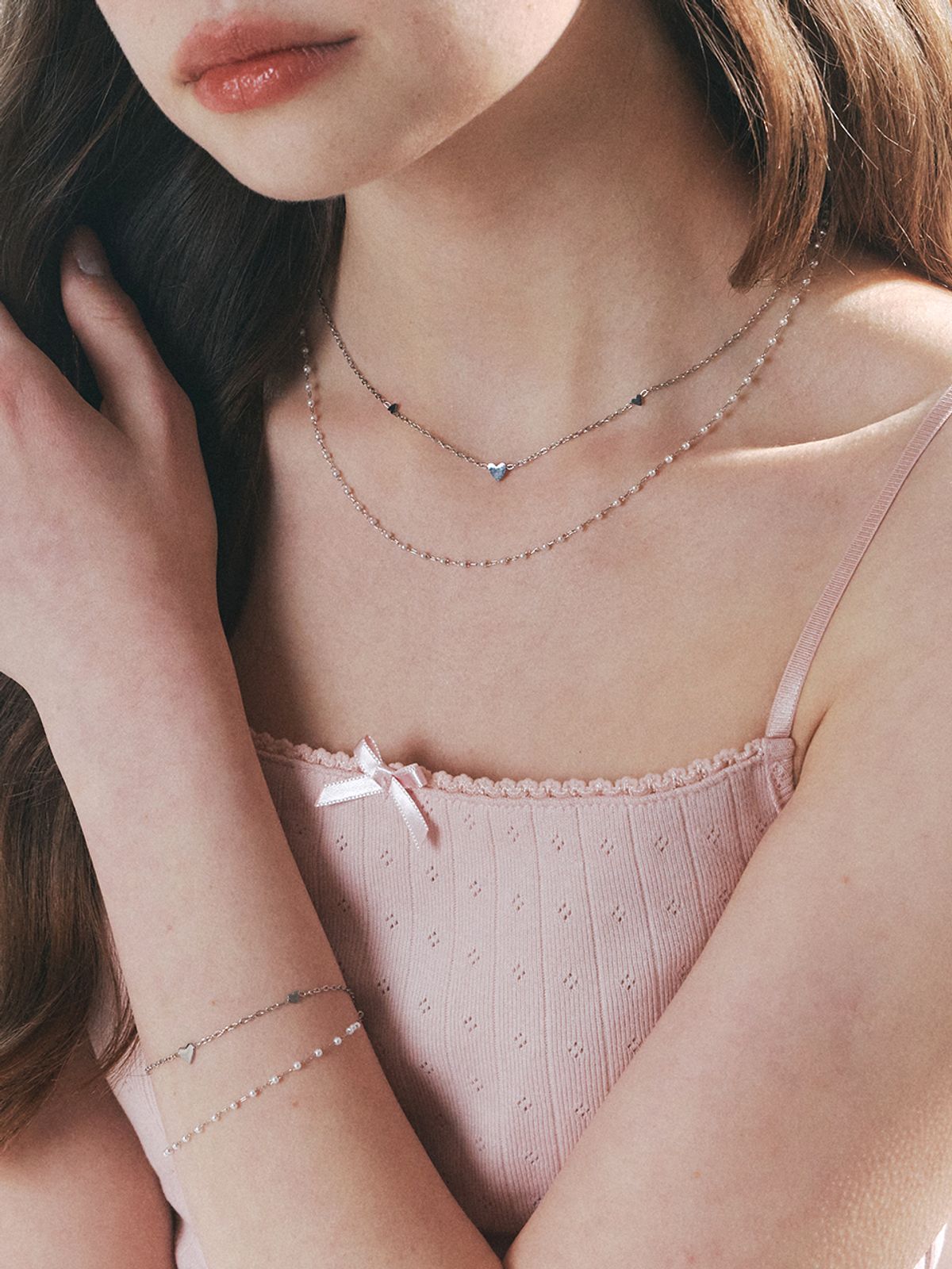 앵브록스(ENGBROX) kissed pearl layered necklace set