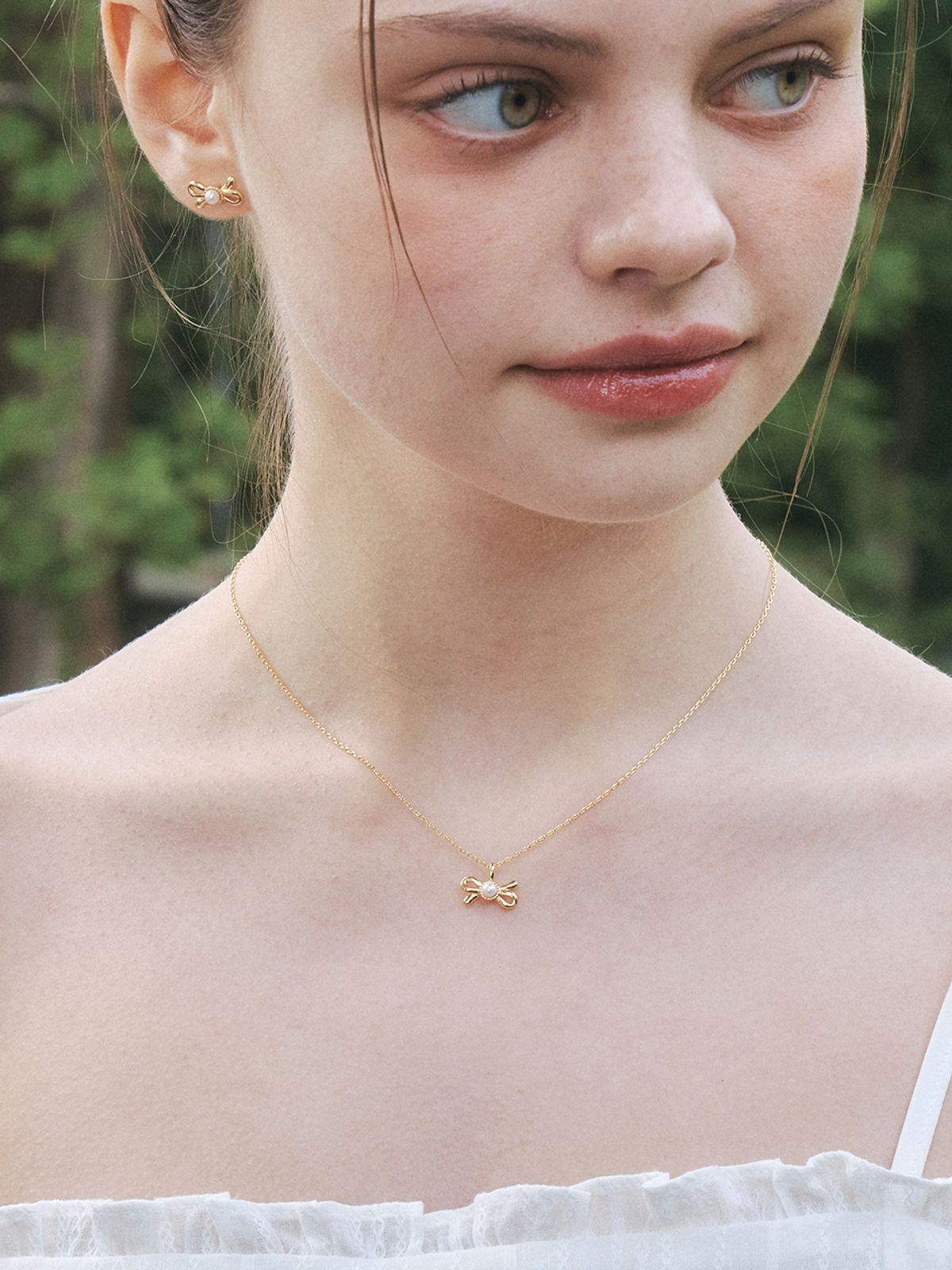 앵브록스(ENGBROX) soppy ribbon necklace_2 colors