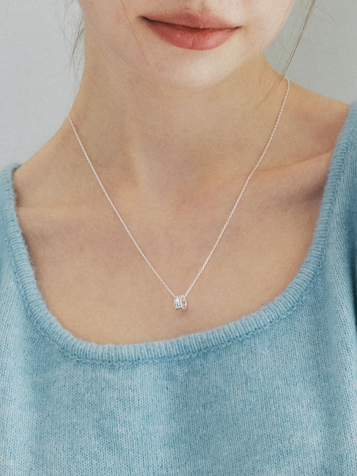 앵브록스(ENGBROX) drizzle cubic necklace