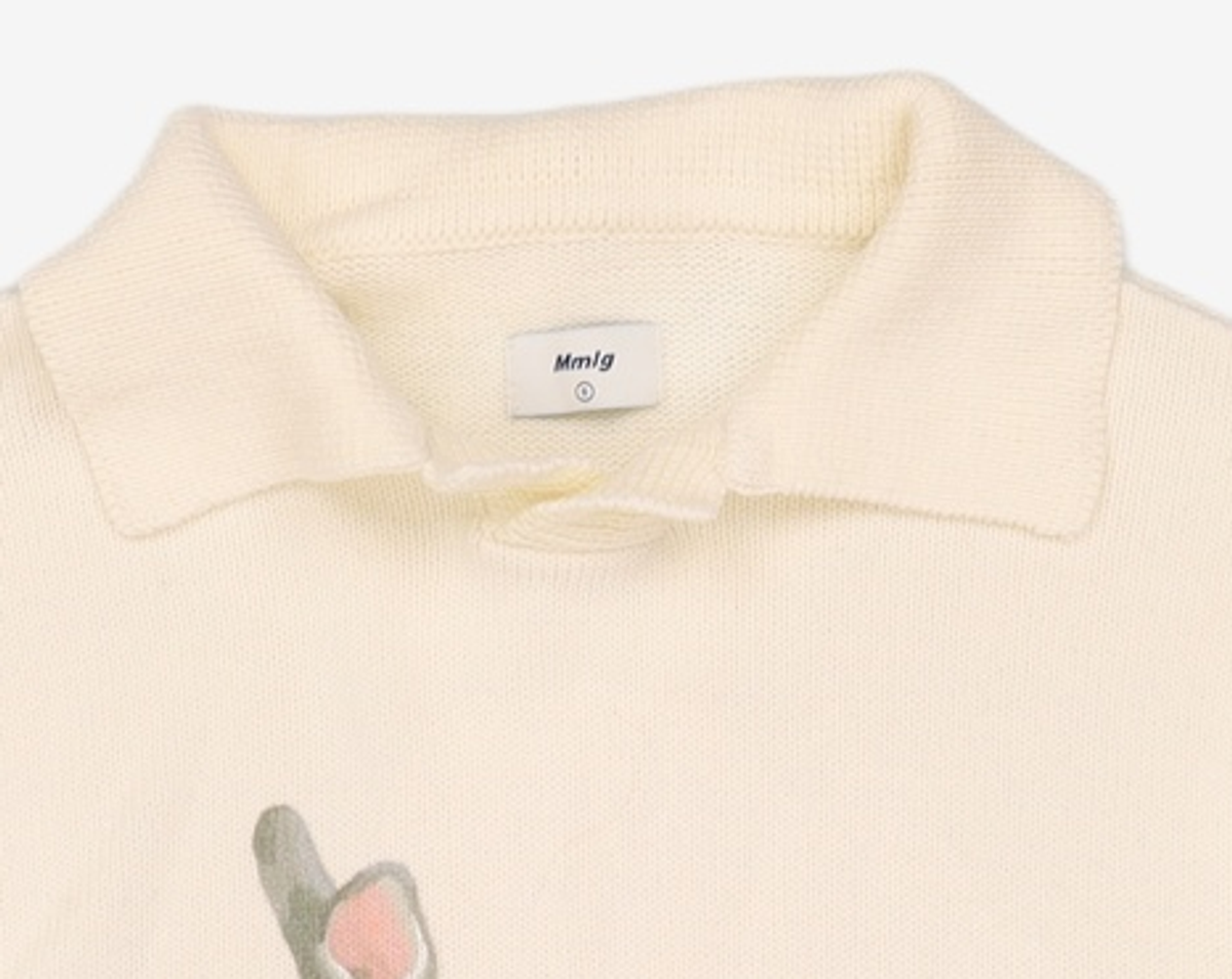 엠엠엘지(MMLG) [Mmlg] MELGE COLLAR KNIT (NATURAL SOAP) S