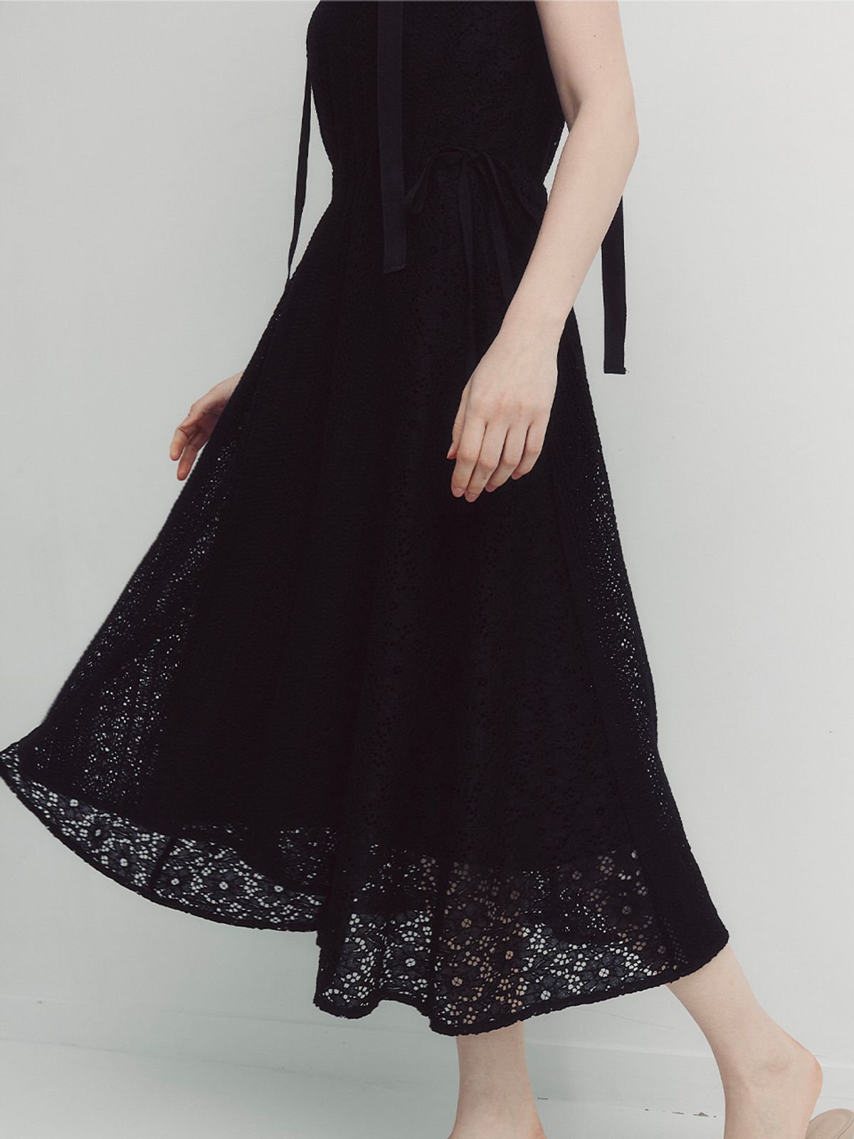 셉템버투웨니(SEPTEMBER TWENTIETH) 레이스 레이어드 드레스 (Black)