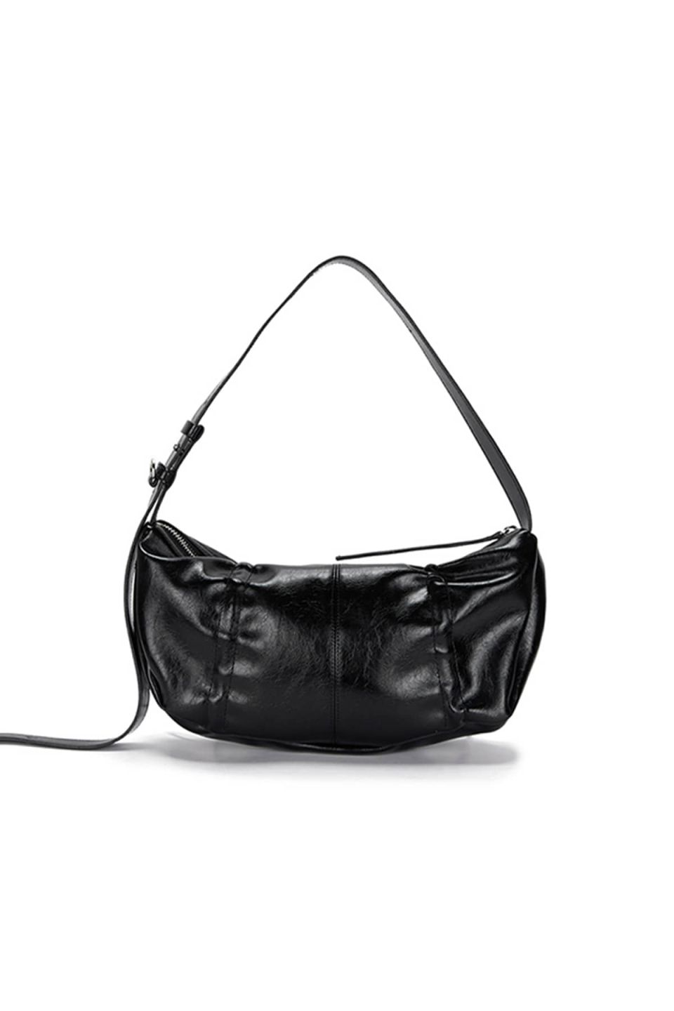 マークたん　Martin Kim マーティンキム RIBBON ROUND MUSINSA公式 | MATIN KIM HALF SHIRRING RIBBON ROUND BAG IN BLACK