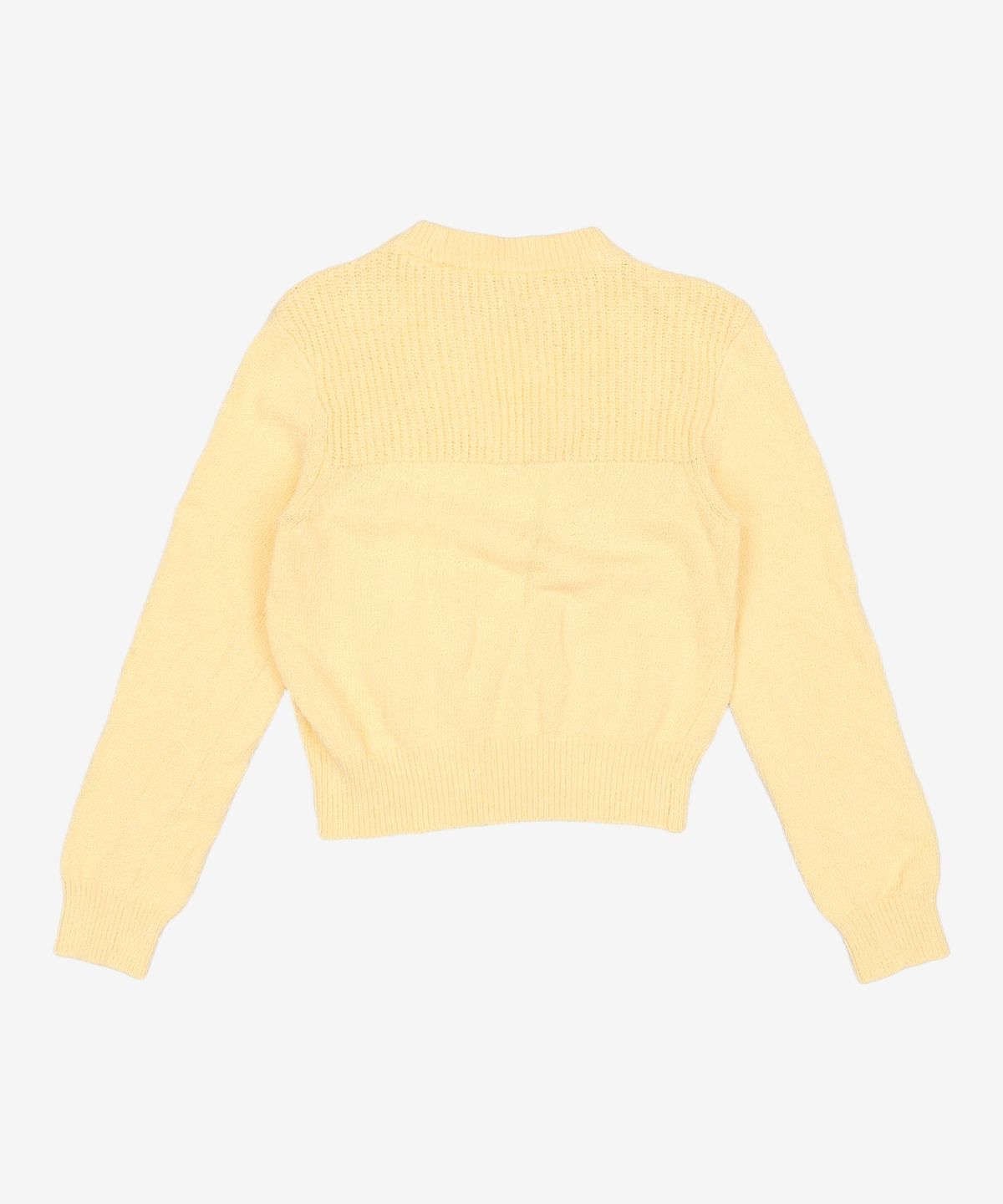 마리떼 프랑소와 저버(MARITHÉ + FRANҪOIS GIRBAUD) W BOUCLE CROP KNIT light yellow OS