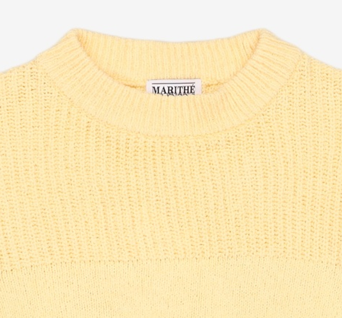 마리떼 프랑소와 저버(MARITHÉ + FRANҪOIS GIRBAUD) W BOUCLE CROP KNIT light yellow OS