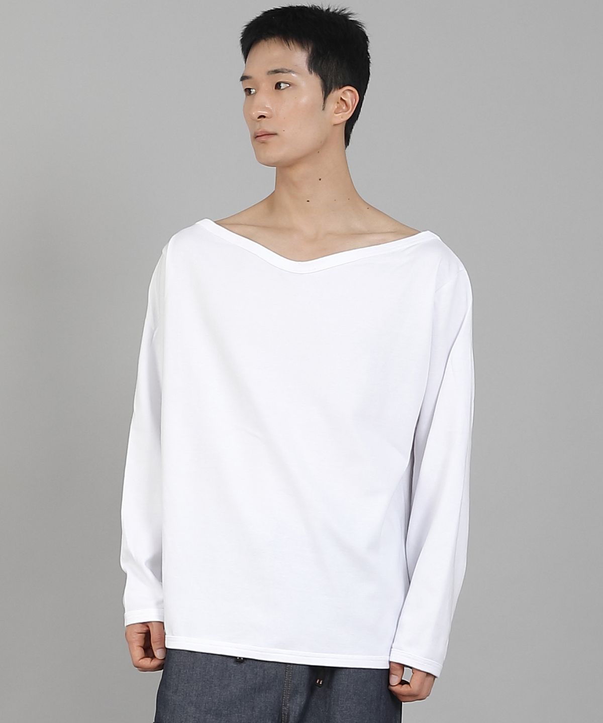 세인트크루(SAINTCREW) 무지 보트넥 스웨트셔츠 PBS-886 화이트