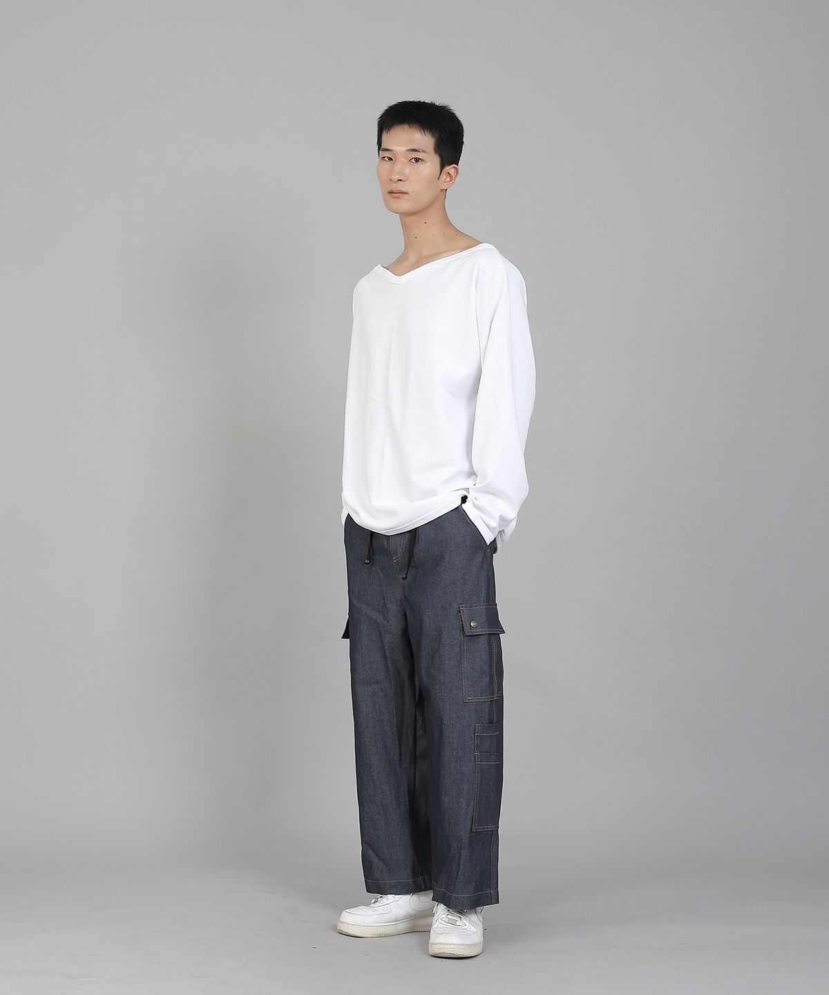 세인트크루(SAINTCREW) 무지 보트넥 스웨트셔츠 PBS-886 화이트