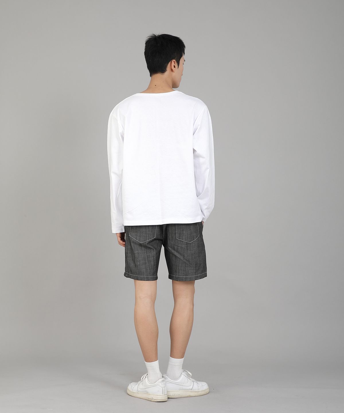 세인트크루(SAINTCREW) 무지 V넥 긴팔티셔츠 RVL-877 화이트