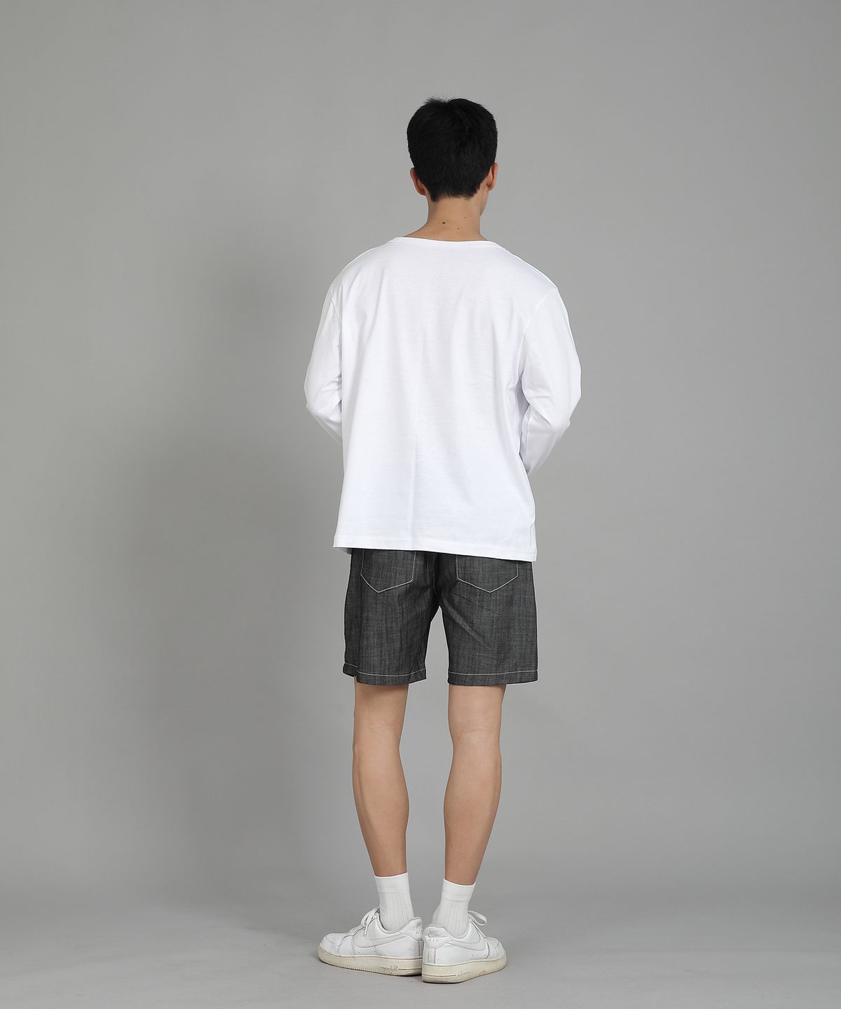 세인트크루(SAINTCREW) 무지 R넥 긴팔티셔츠 RRL-875 화이트