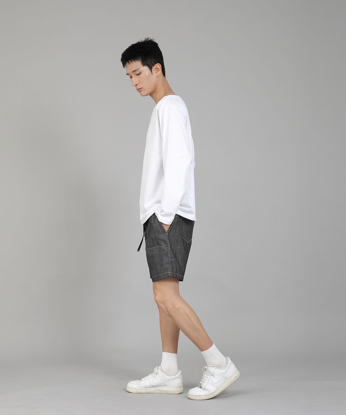 세인트크루(SAINTCREW) 무지 보트넥 긴팔티셔츠 RBL-878 화이트