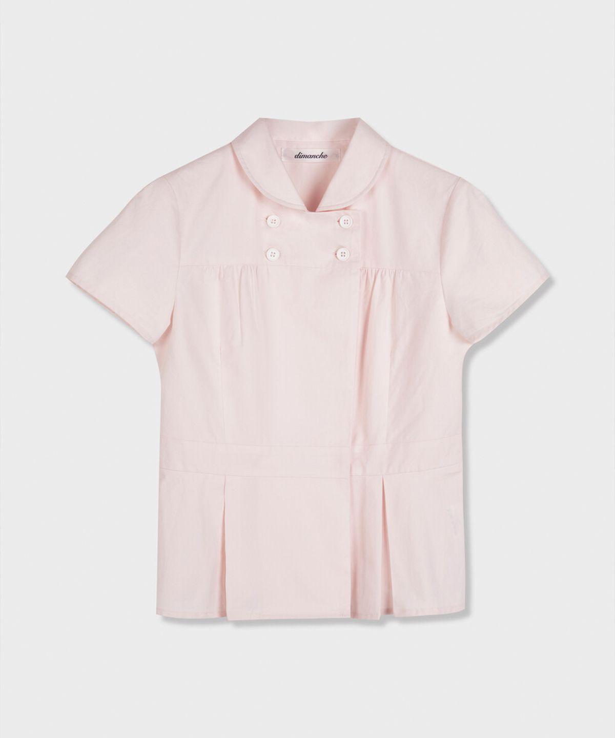 디망쉬(DIMANCHE) Double Button Blouse (pink)