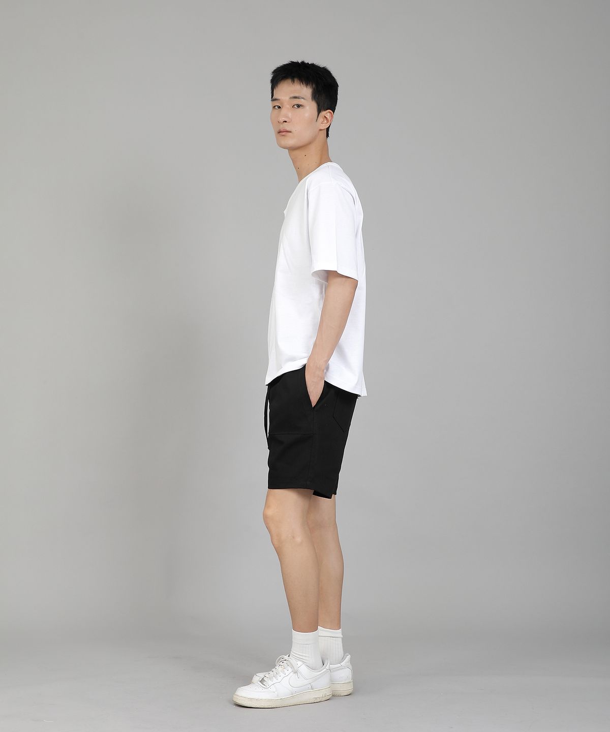 세인트크루(SAINTCREW) 무지 V넥 반팔티셔츠 VSR-881 화이트