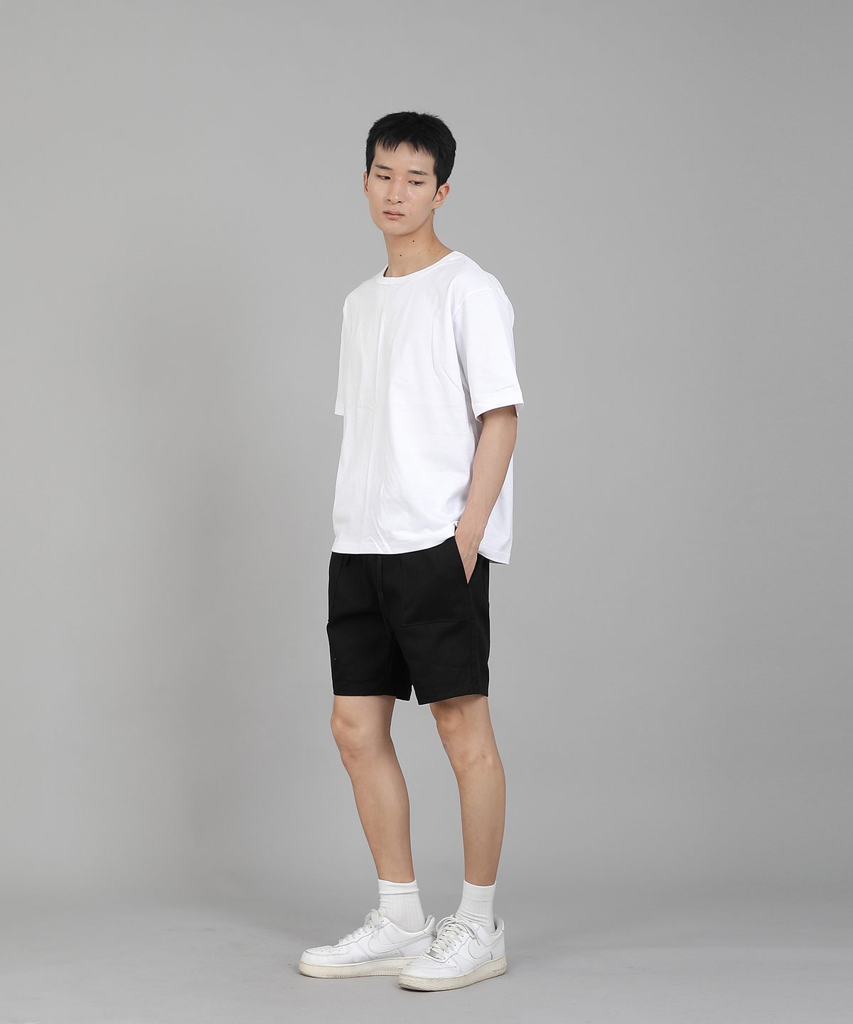 세인트크루(SAINTCREW) 무지 R넥 반팔티셔츠 RSR-880 화이트