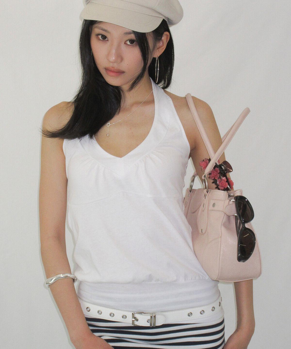 디망쉬(DIMANCHE) Rosy Top (white)