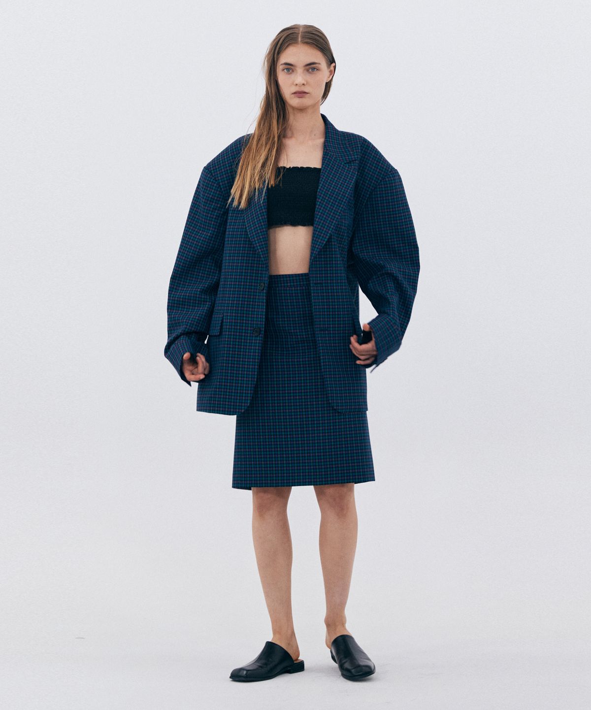 베데르미(VEDERMI) check over blazer