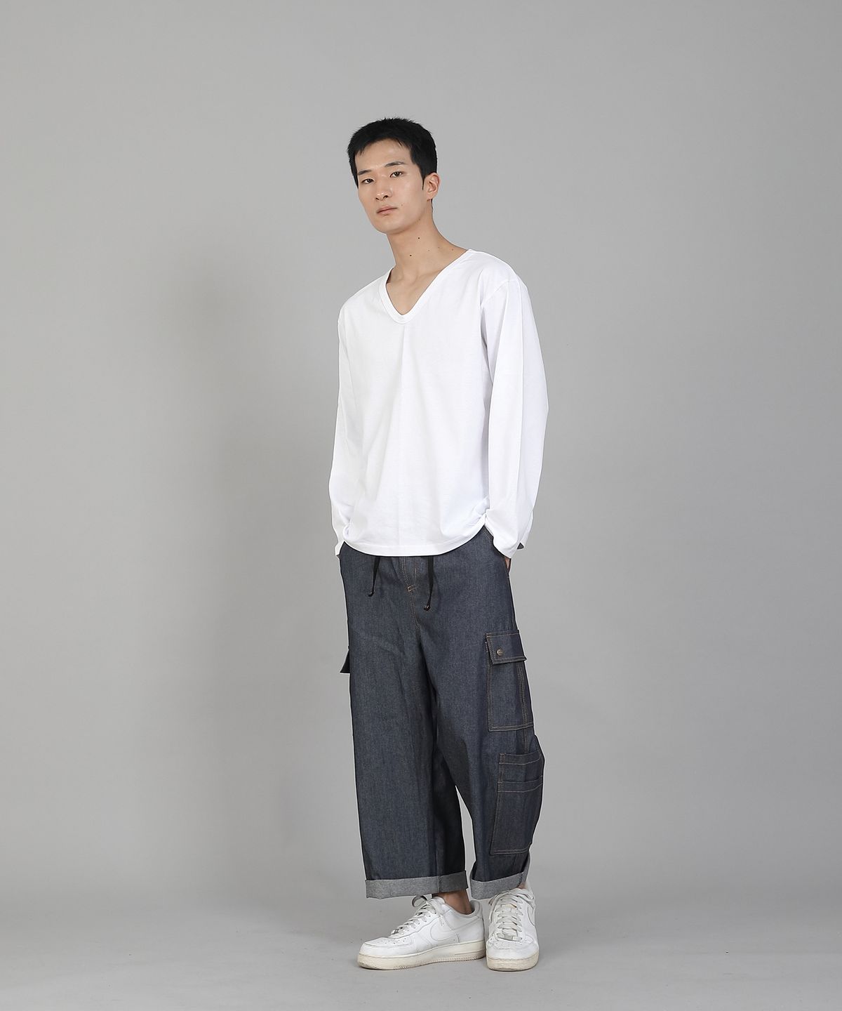 세인트크루(SAINTCREW) 더블카고 9부 팬츠 DCP-382 데님 라이트인디고