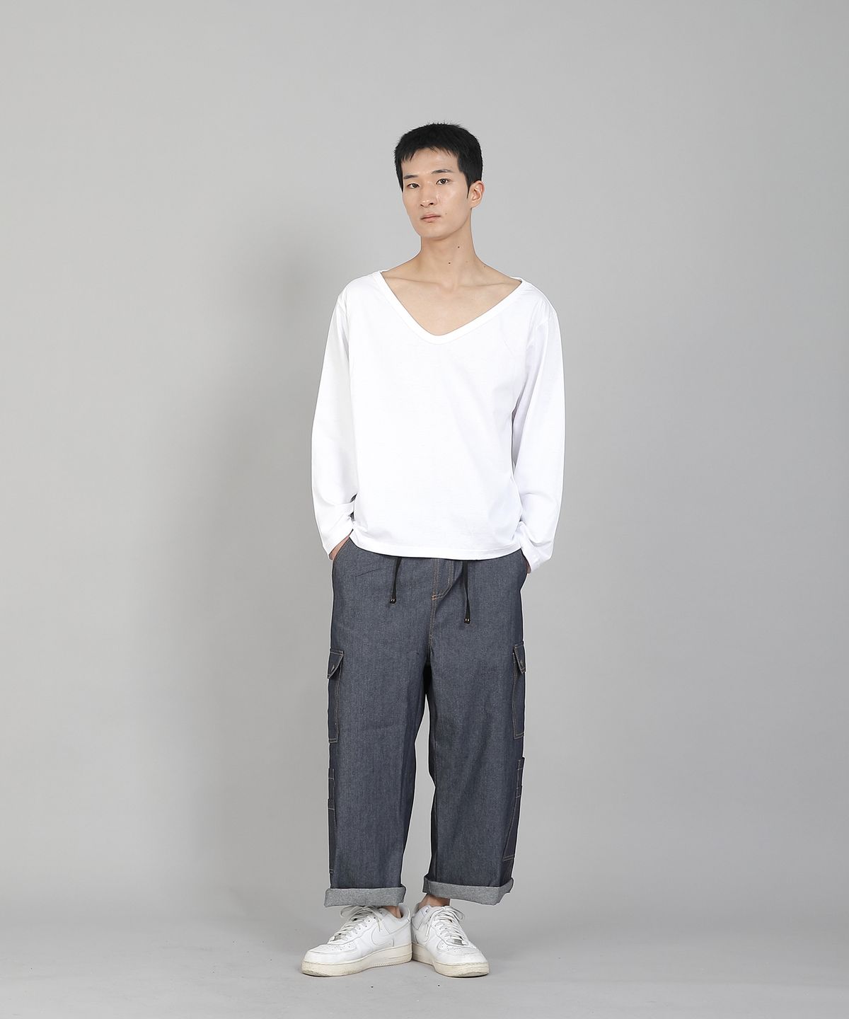 세인트크루(SAINTCREW) 더블카고 9부 팬츠 DCP-382 데님 라이트인디고