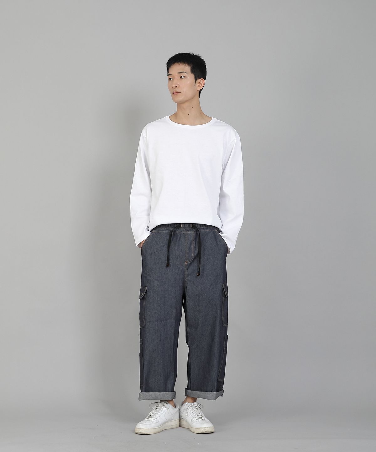 세인트크루(SAINTCREW) 더블카고 9부 팬츠 DCP-382 데님 라이트인디고