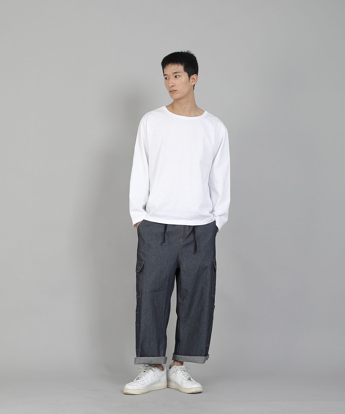 세인트크루(SAINTCREW) 더블카고 9부 팬츠 DCP-382 데님 라이트인디고