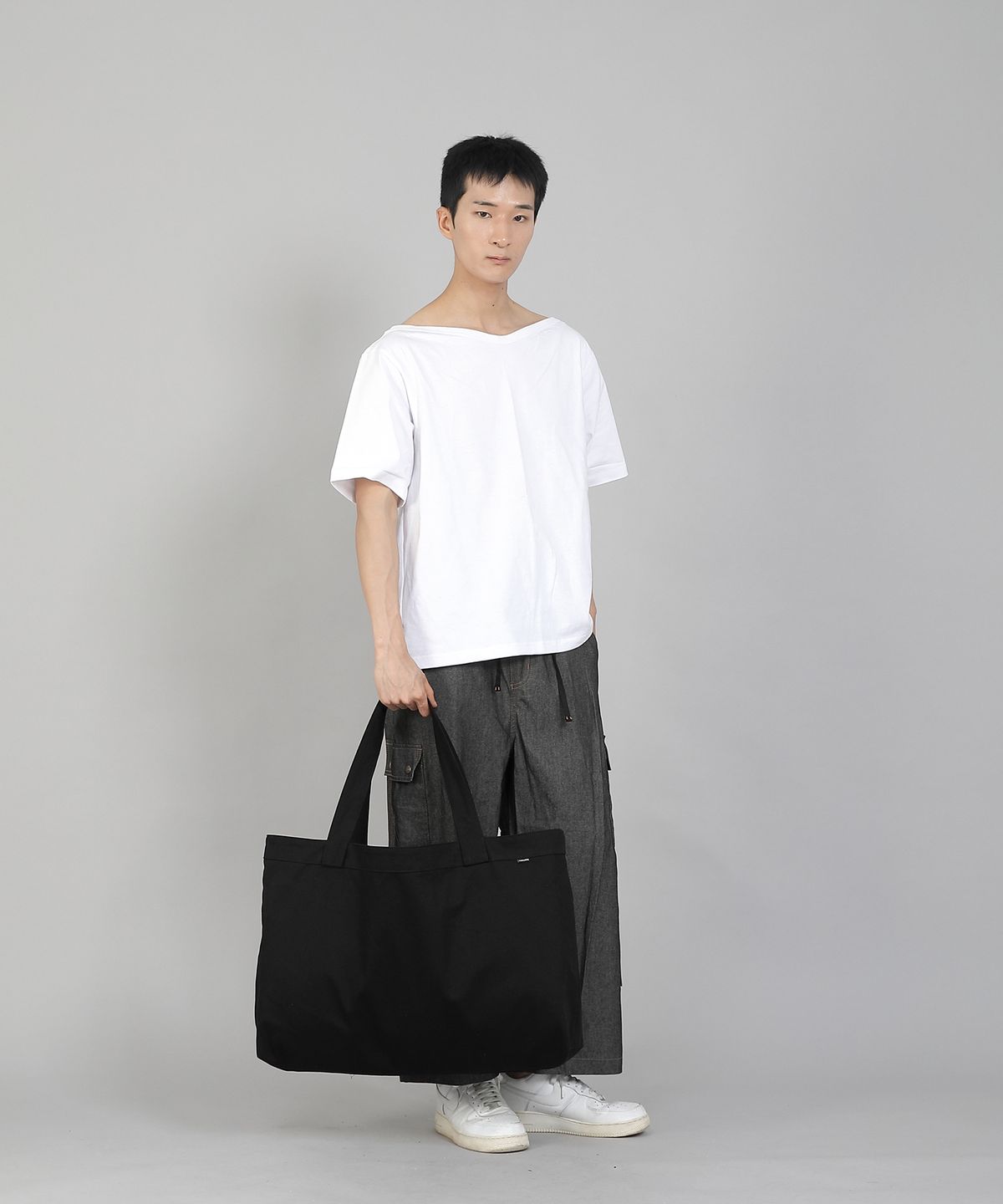 세인트크루(SAINTCREW) 무지 EX와이드 에코백 MPP-162 블랙