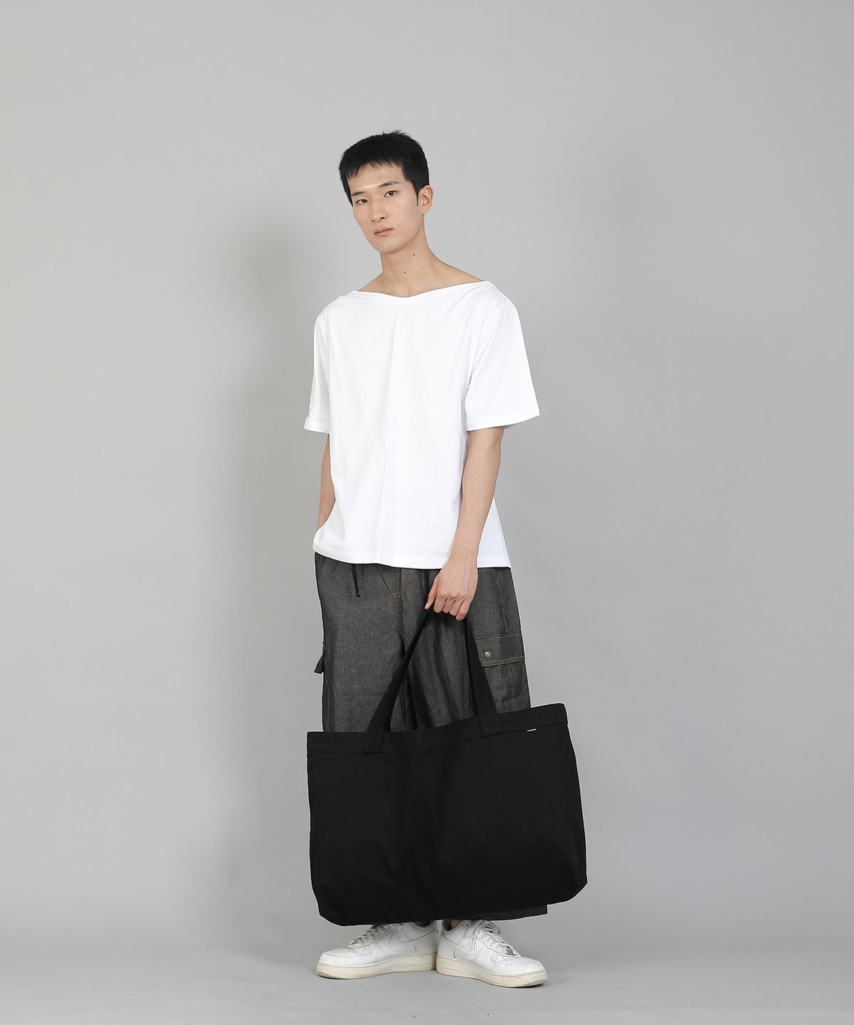 세인트크루(SAINTCREW) 무지 EX와이드 에코백 MPP-162 블랙