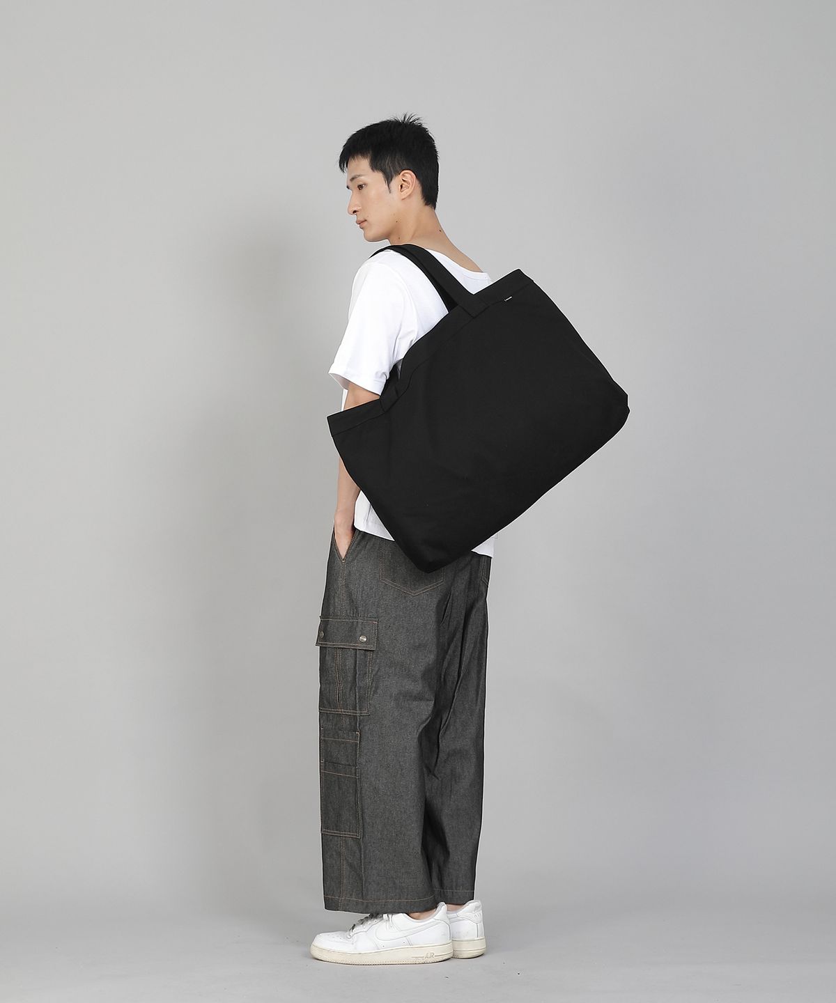 세인트크루(SAINTCREW) 무지 EX와이드 에코백 MPP-162 블랙