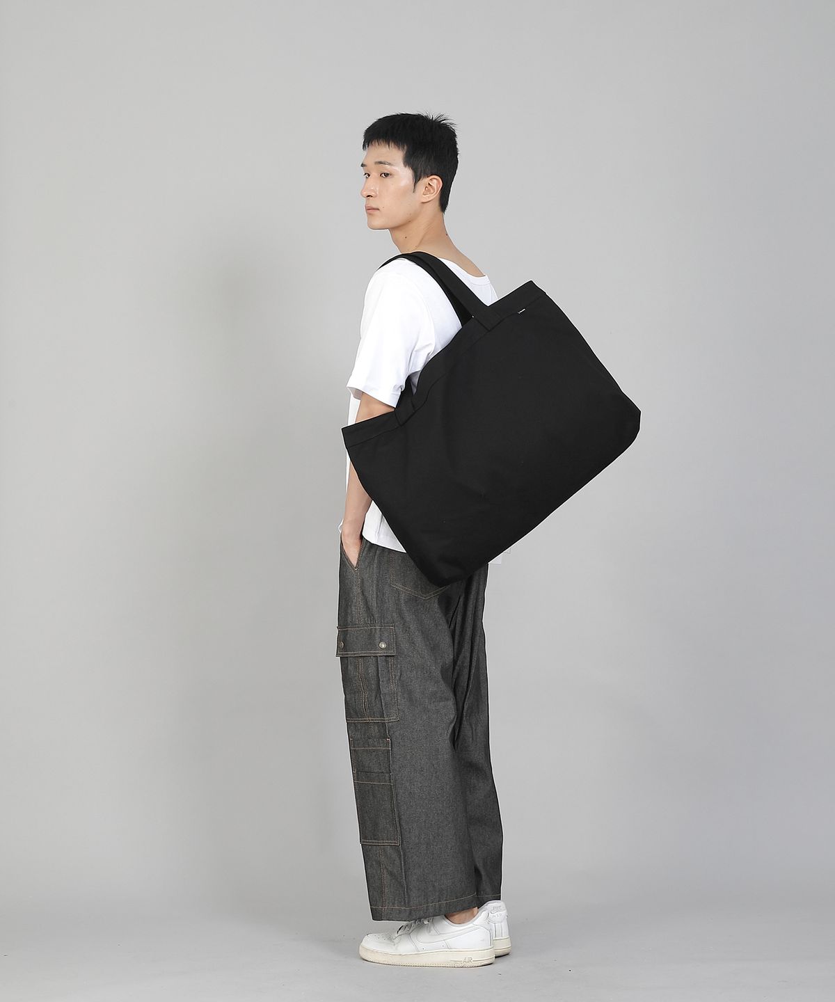 세인트크루(SAINTCREW) 무지 EX와이드 에코백 MPP-162 블랙