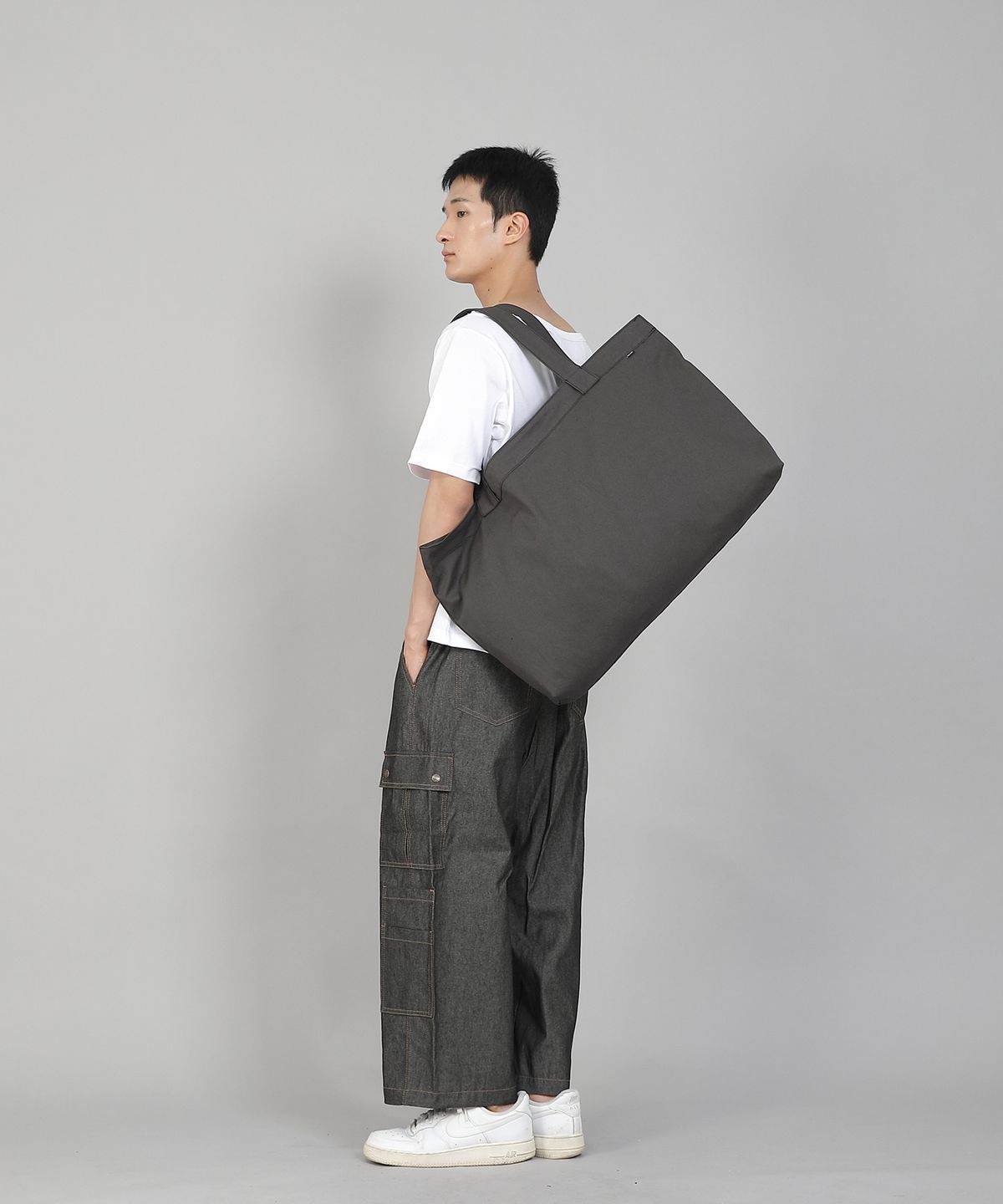 세인트크루(SAINTCREW) 무지 EX와이드 에코백 MPP-162 다크그레이