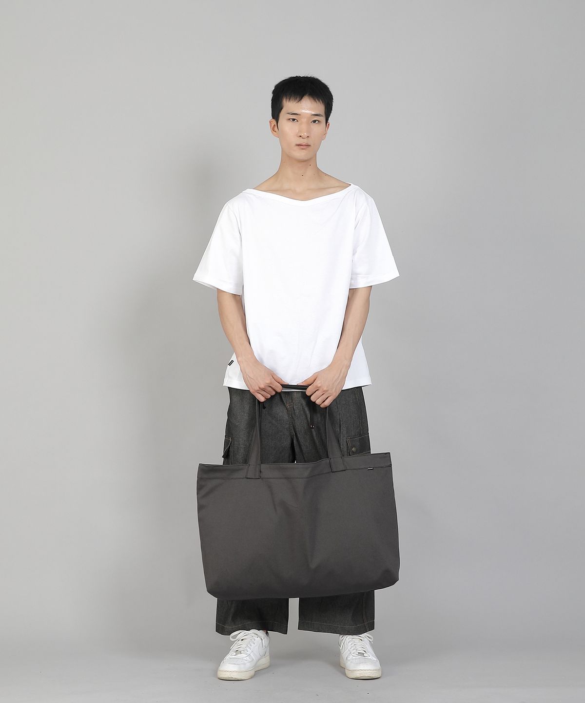 세인트크루(SAINTCREW) 무지 EX와이드 에코백 MPP-162 다크그레이
