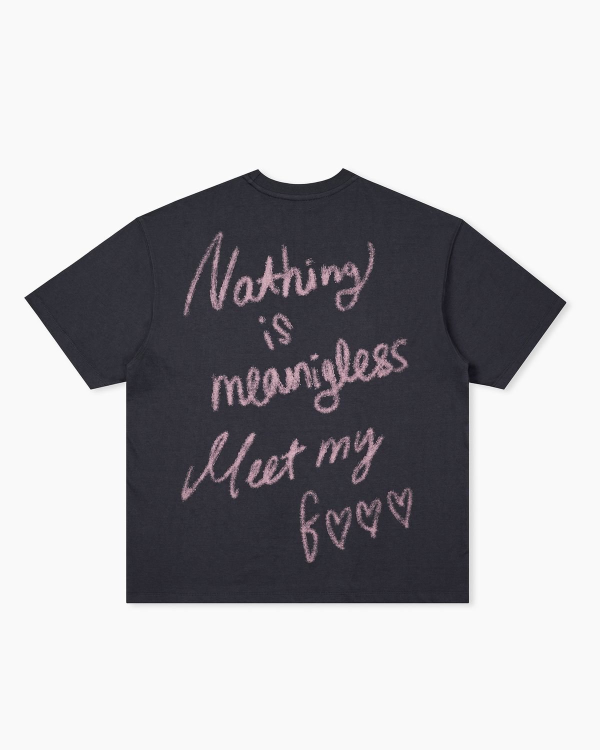 나밋마이포(NAH MEET MY 4) OIL PASTEL SCRIBBLE TEE CHARCOAL