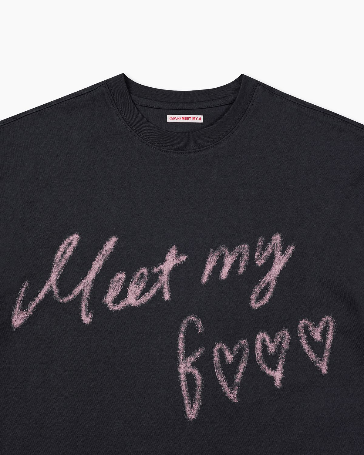 나밋마이포(NAH MEET MY 4) OIL PASTEL SCRIBBLE TEE CHARCOAL