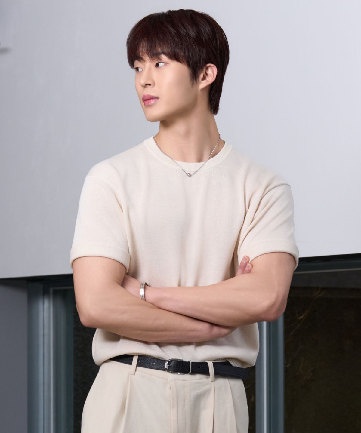 효지(HYOJI) 26 SS 워셔블 린넨 라운드 크롭 니트 (6컬러)