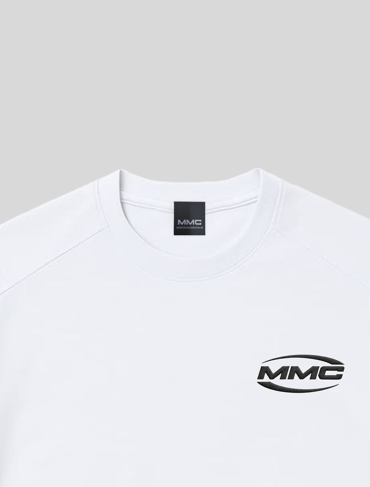 마인드머슬커넥션(MMC) 플레임로고 헤비 절개 숏슬리브 [WHITE]