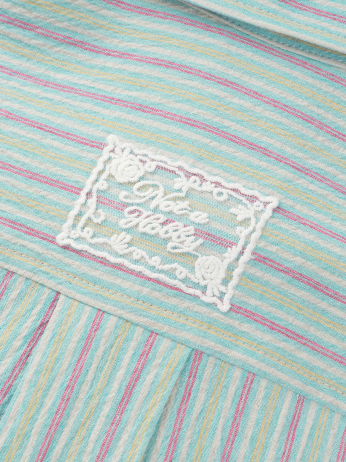 낫어하비(NOT A HOBBY) 소르베 스트라이프 오버셔츠_그린