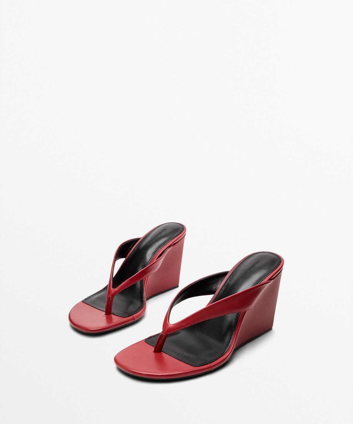 마시모두띠(MASSIMO DUTTI) 레더 웻지 샌들