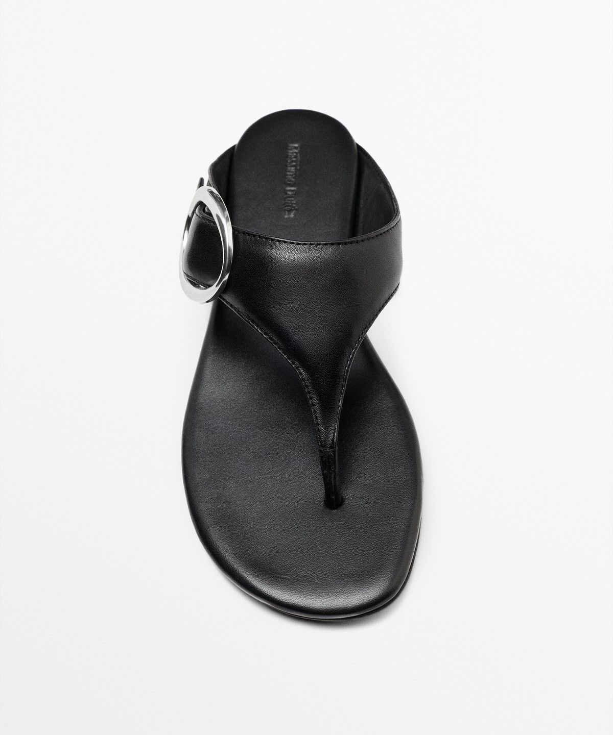 마시모두띠(MASSIMO DUTTI) 메탈 링 레더 샌들