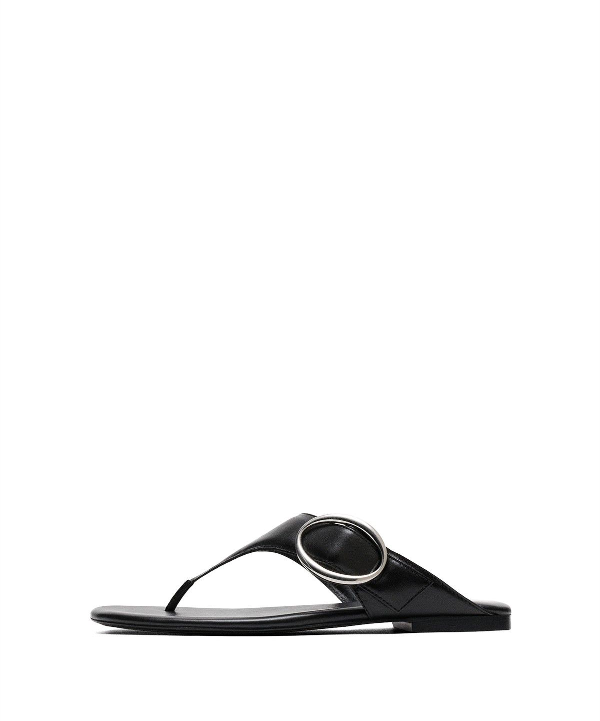 마시모두띠(MASSIMO DUTTI) 메탈 링 레더 샌들