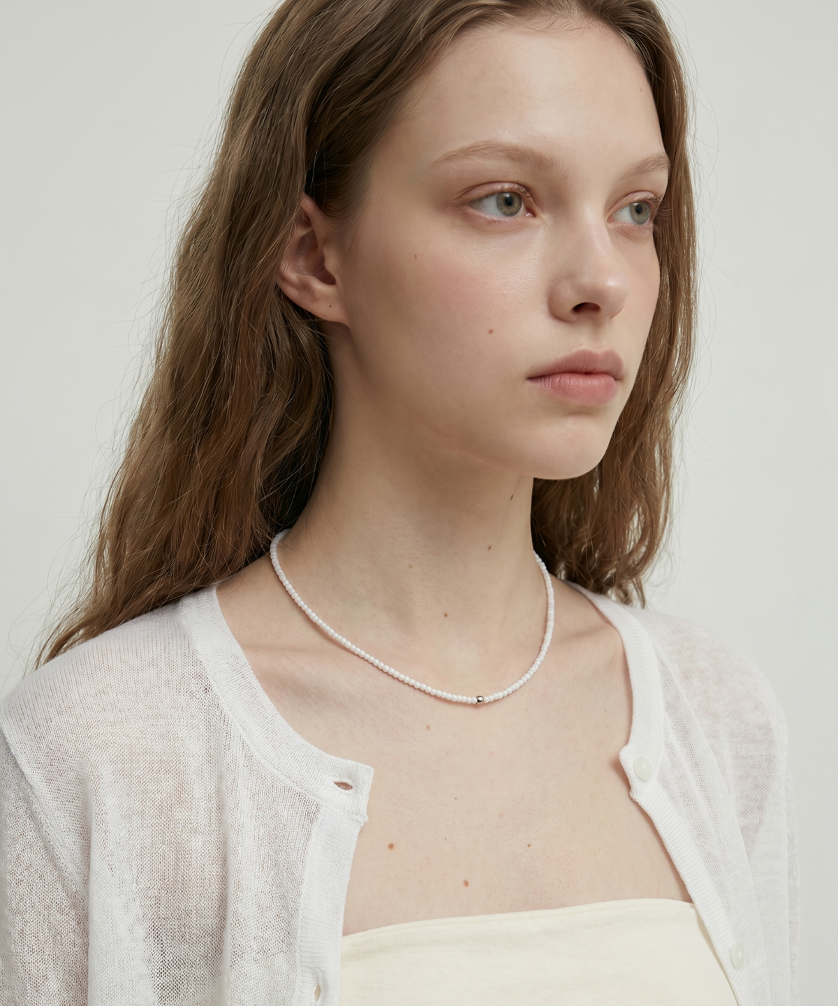 릴리코리(LILYKORI) Urban Beads Necklace (Ivory)