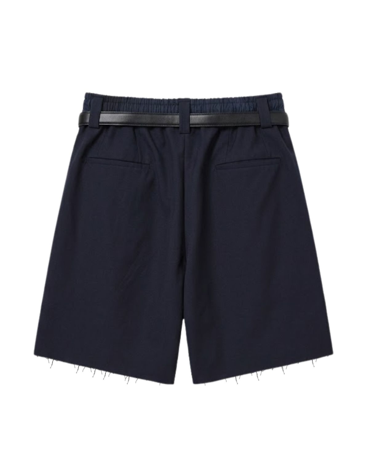 오디너리피플(ORDINARY PEOPLE) RE : CLASSIC SILK REFINED RAW BERMUDA PANTS [NAVY]