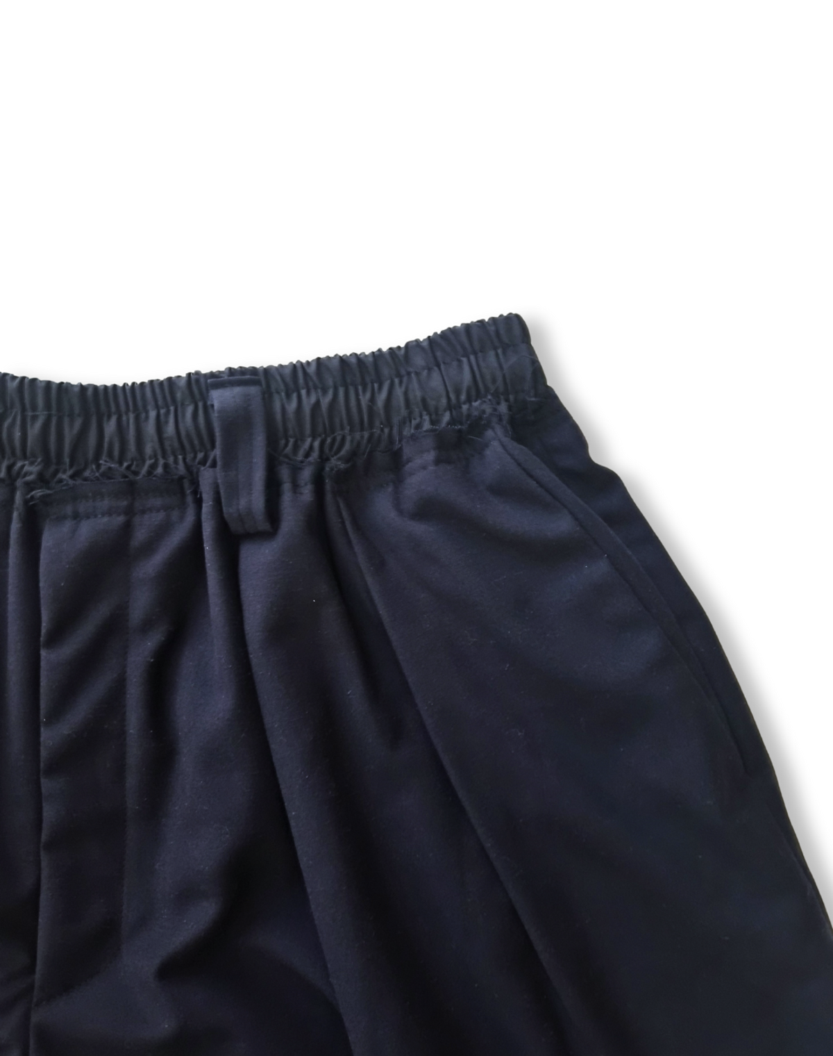 오디너리피플(ORDINARY PEOPLE) RE : CLASSIC SILK REFINED RAW BERMUDA PANTS [NAVY]