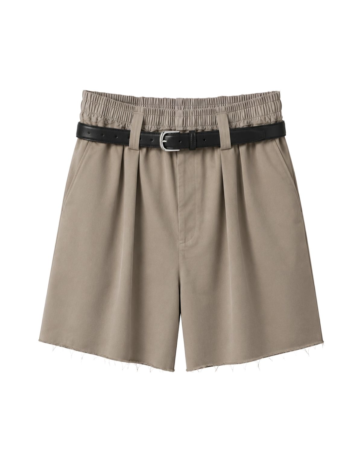 오디너리피플(ORDINARY PEOPLE) RE : CLASSIC SILK REFINED RAW BERMUDA PANTS [BEIGE]