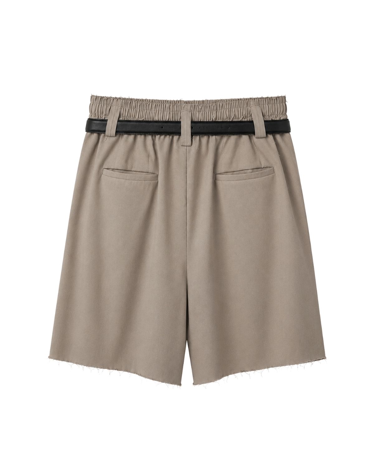 오디너리피플(ORDINARY PEOPLE) RE : CLASSIC SILK REFINED RAW BERMUDA PANTS [BEIGE]