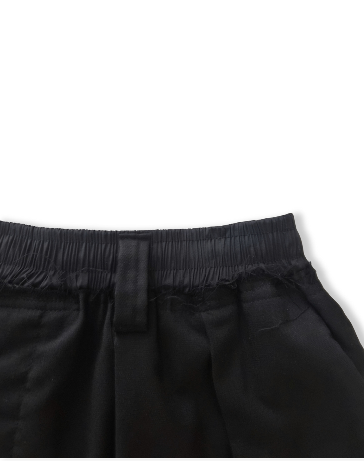 오디너리피플(ORDINARY PEOPLE) RE : CLASSIC SILK REFINED RAW BERMUDA PANTS [BLACK]
