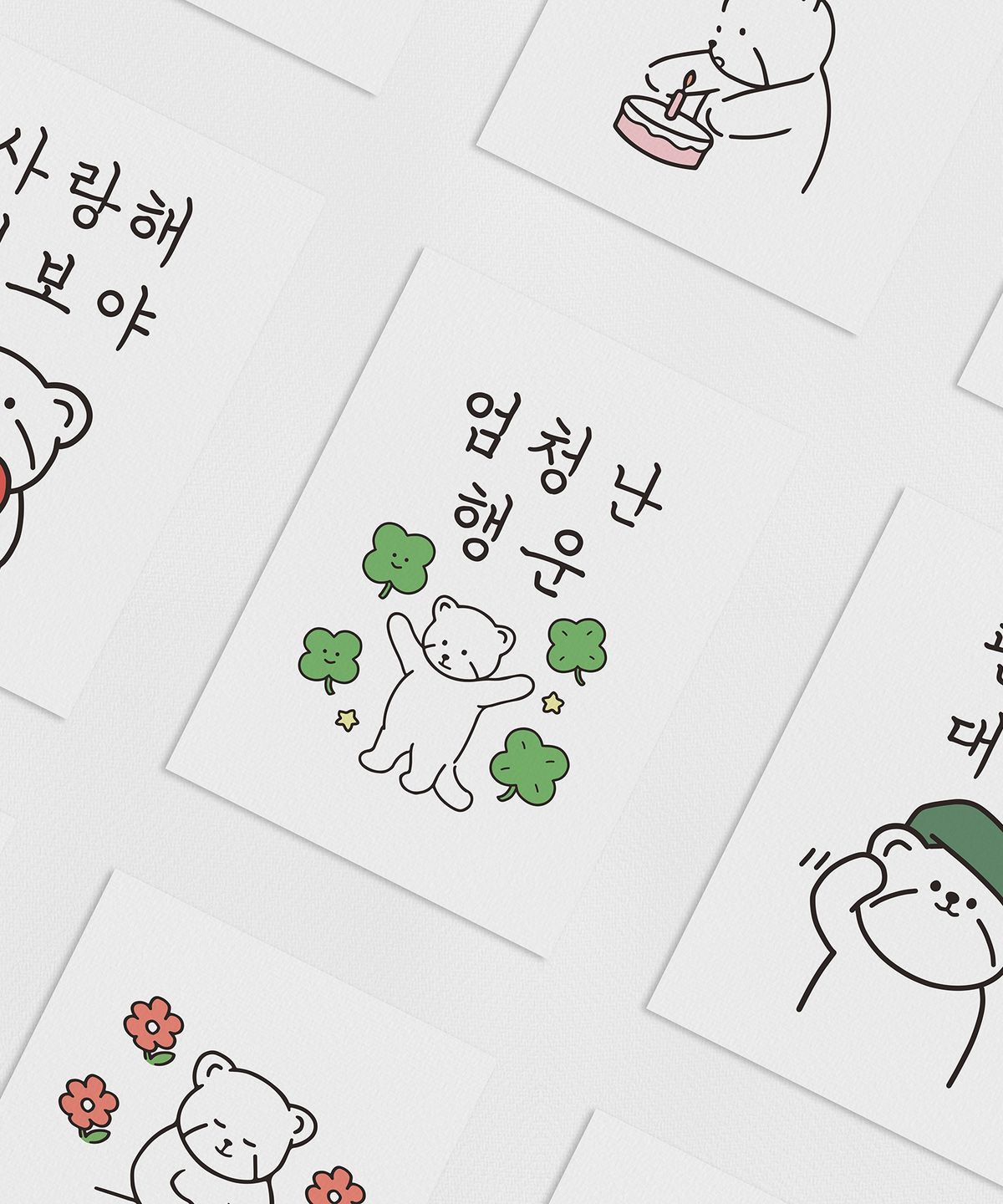 달퐁이네 문방구(DALPHONG) 랫서팬더 미니 카드 10개 묶음