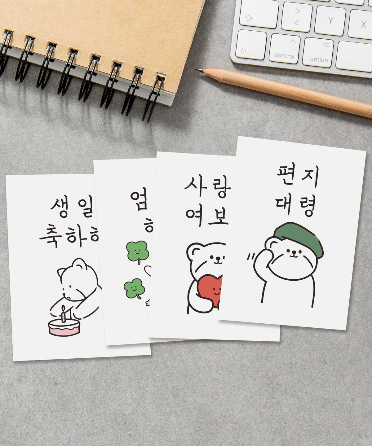 달퐁이네 문방구(DALPHONG) 랫서팬더 미니 카드 10개 묶음