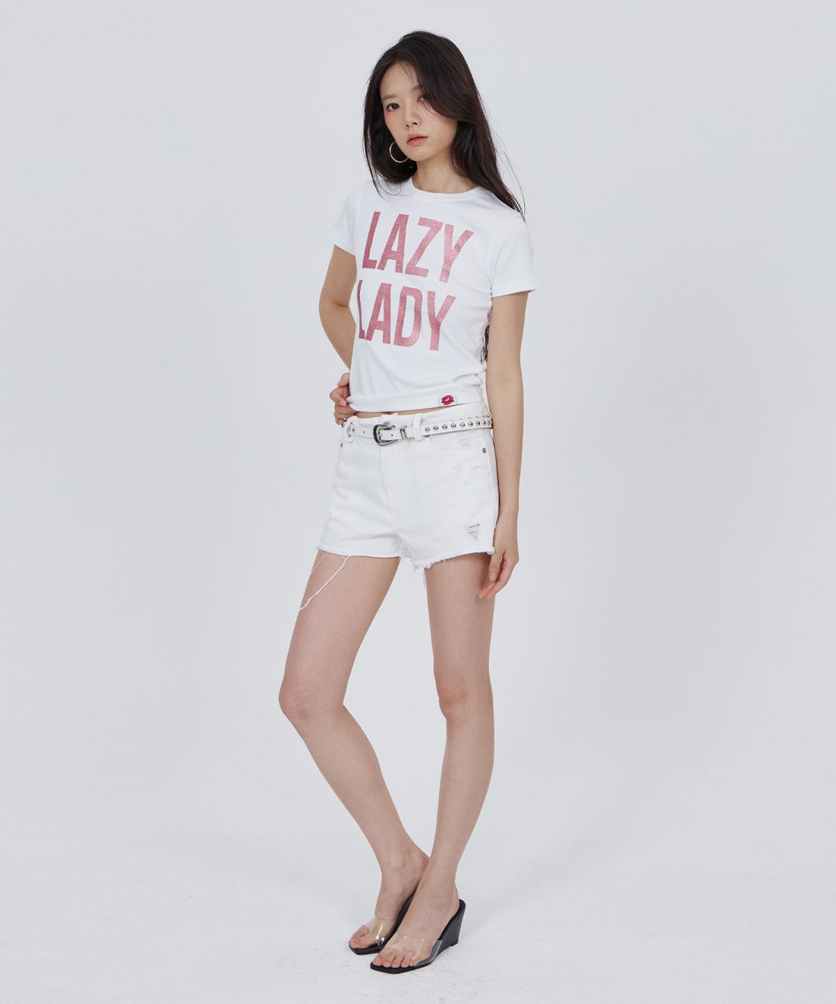 콜아웃뉴이어(CONY) 코니 레이지 레이디 티 / 화이트