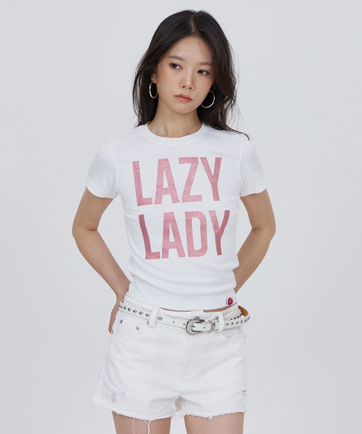 콜아웃뉴이어(CONY) 코니 레이지 레이디 티 / 화이트