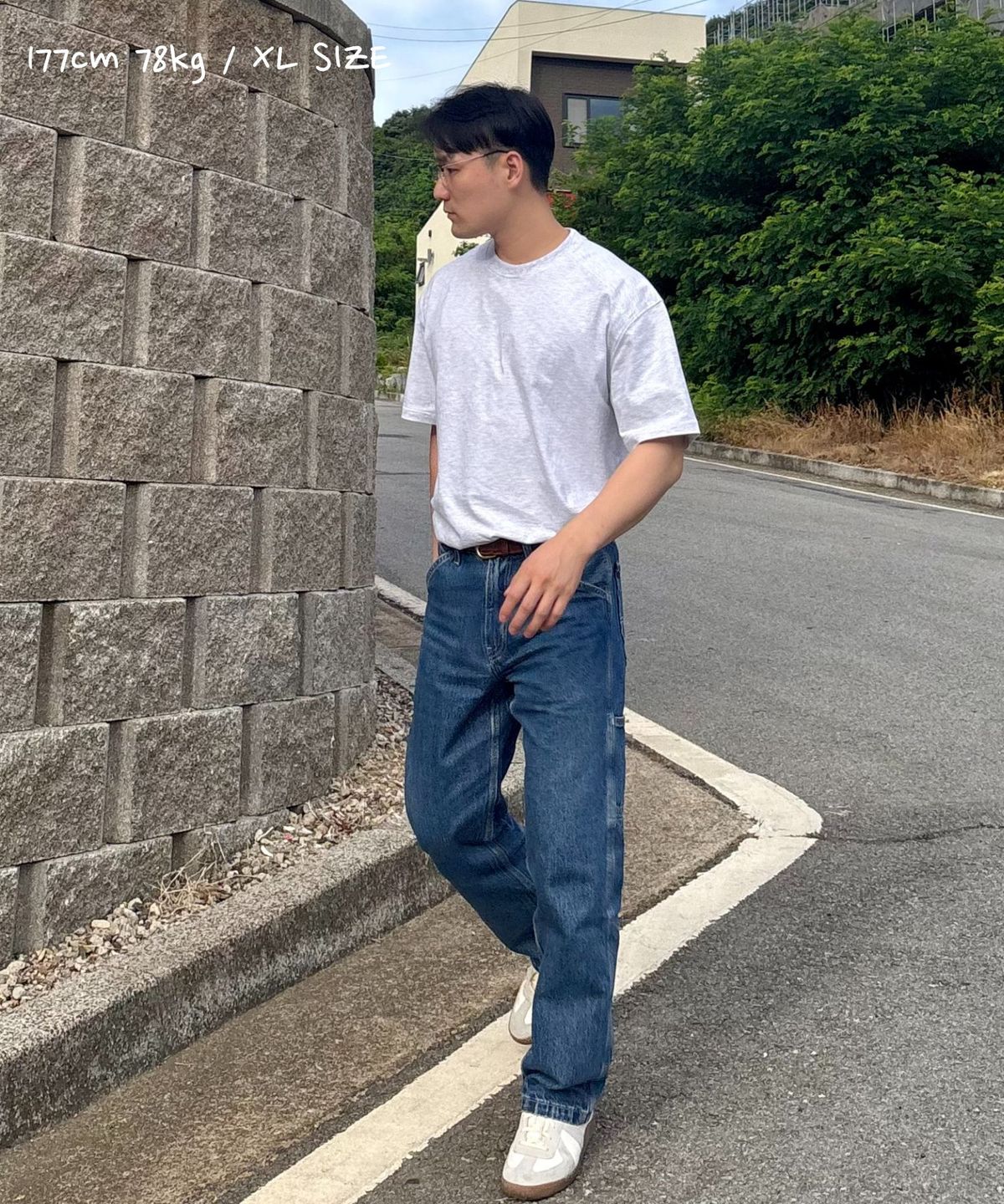 커즈넬로(CUZNELLO) [2-PACK] 커브드 세미크롭 반팔 티셔츠