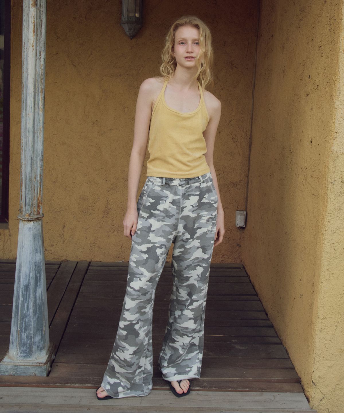 씨타(CITTA) Every Day No.23 Patch Camo Sweat Pants_CTB568(Ivory)