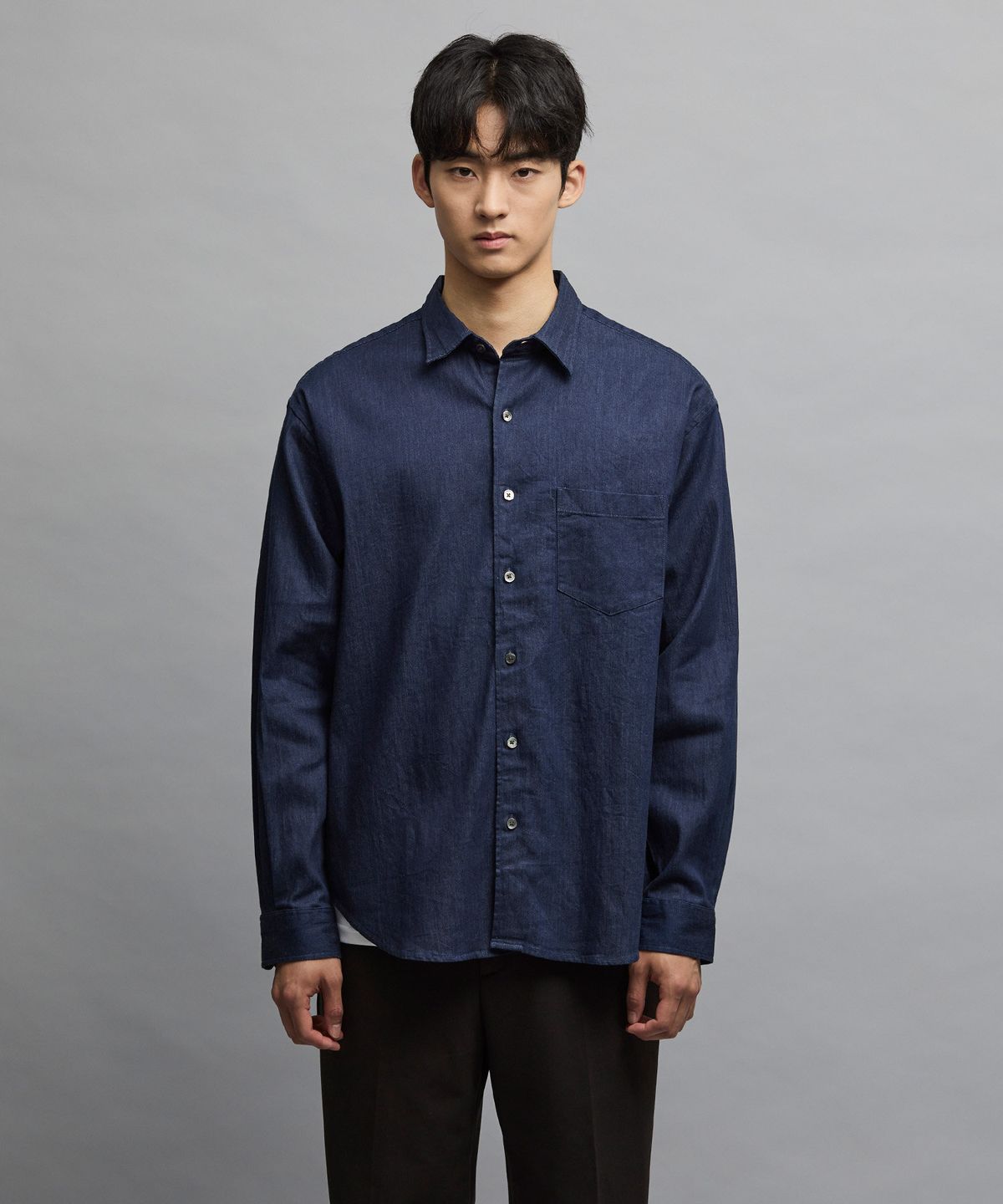 에스티코(STCO) Gentlemens Philosophy 6.5oz 소프트 데님 셔츠_생지 (릴렉스핏)_JDSXZ34OSL
